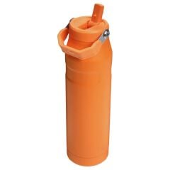 Stanley The IceFlow Flip Straw 2.0 Pipetli Termos Bardak 1,06 LT Goldenrod Coral