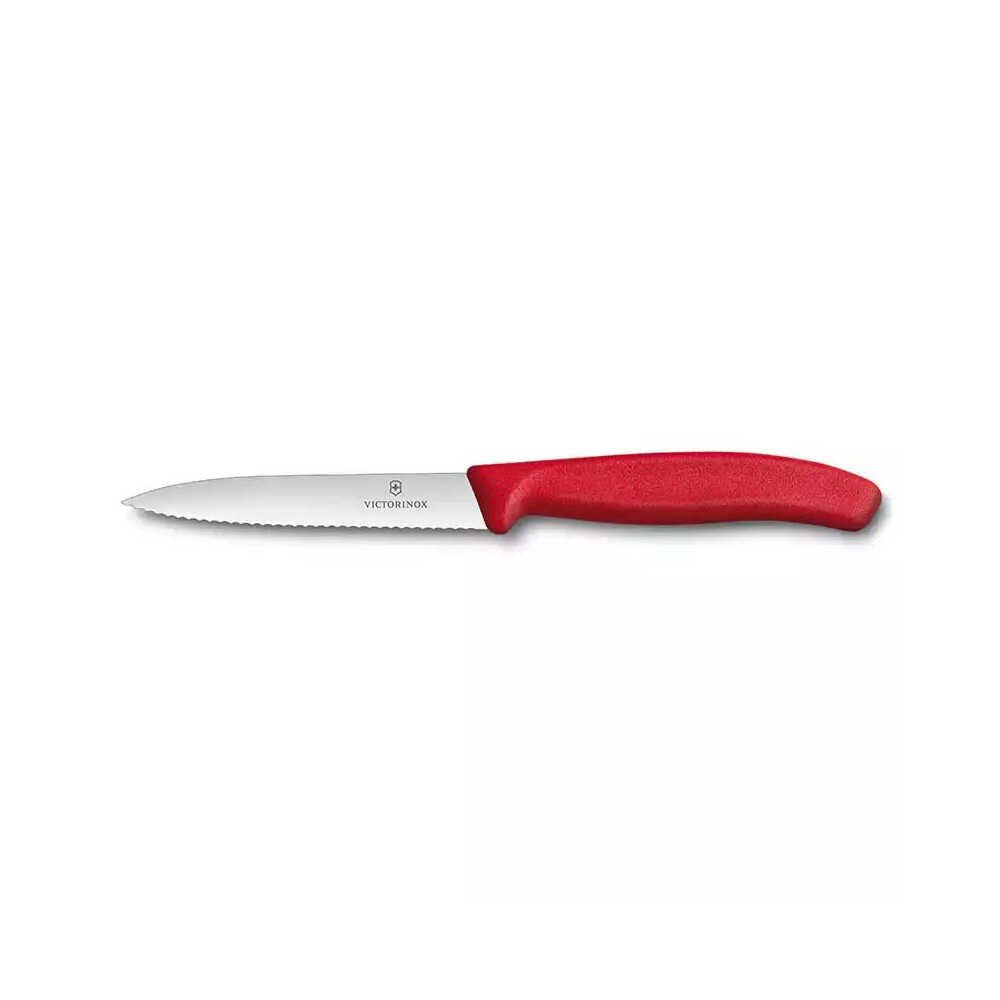 Victorinox 6.7731 10cm Kırmızı Tırtıklı Soyma Bıçağı