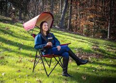 Gci Outdoor SunShade Comfort Pro Chair™ Güneşlikli Katlanır Plaj Sandalyesi Mavi