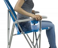 Gci Outdoor SunShade Captain's Chair Güneşlikli Katlanır Plaj Sandalyesi Mavi