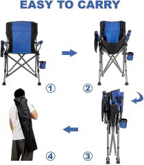 Madfox Roxy Katlanır Kamp Sandalyesi SİYAH-MAVİ