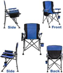 Madfox Roxy Katlanır Kamp Sandalyesi SİYAH-MAVİ