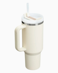 Stanley The Quencher Flowstate Tumbler Pipetli Termos Bardak 1,18L Gri-Beyaz