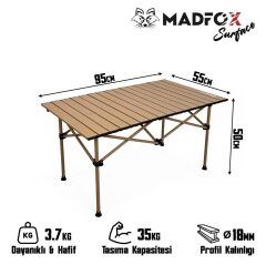 Madfox Surface Katlanır Kamp Masası Büyük Boy
