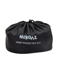 NURGAZ KROM TENCERE TAVA SETİ