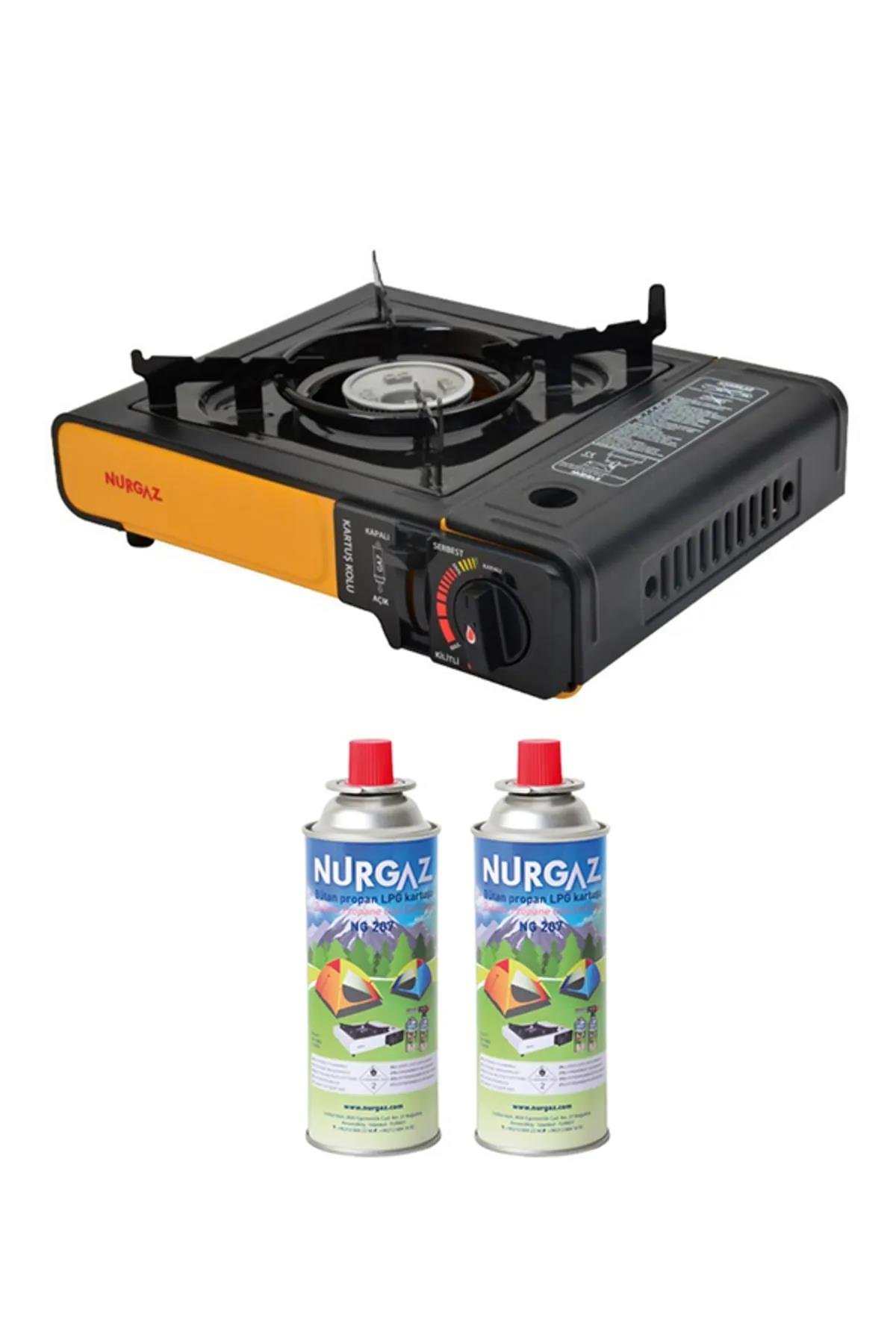 Nurgaz Ng 501 Tekli Portatif Siyah Ocak + 2 Adet Kartuş