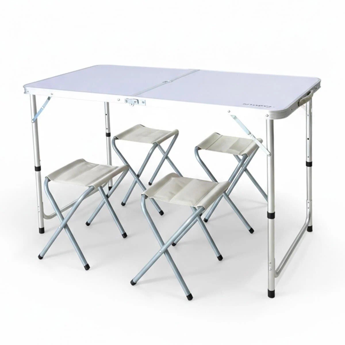Madfox Nomad Duo Tabureli Katlanır Kamp Masası Seti BEYAZ