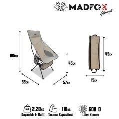 Madfox AirNest Ultra Katlanır Kamp Sandalyesi