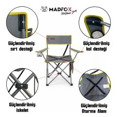 Madfox TrekMate Strap Katlanır Outdoor Koltuk Sarı
