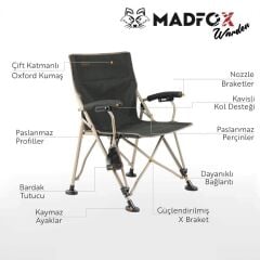 Madfox Warden Katlanır Kamp Sandalyesi YEŞİL