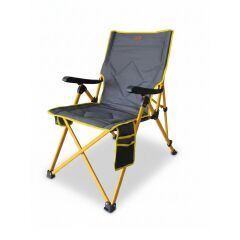 Madfox FlexLounge 3X Katlanabilir Kamp Sandalyesi Steel Mustard