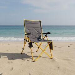 Madfox FlexLounge 3X Katlanabilir Kamp Sandalyesi Steel Mustard