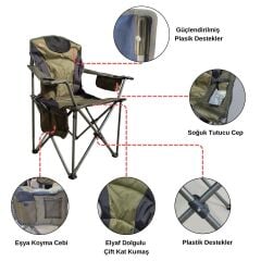Madfox AlphaBack R108 Katlanır Kamp Sandalyesi