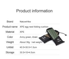 Naturehike XPE Katlanır Oturma Matı [Z Mat] Bej