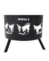 NURGAZ ORMAN ŞÖMİNESİ GEYİK DESEN