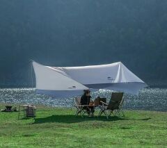 Naturehike Hexagon Sunrise Canopy 5.2x4.6 mt Tarp [Güneş ve Rüzgar Koruma Tentesi] Grey/Blue
