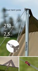 Naturehike Hexagon Glamping 3x4.8 mt Tarp [Güneş ve Rüzgar Koruma Tentesi] Quicksand Gold