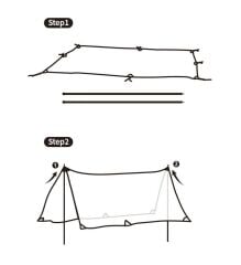 Naturehike Hexagon Glamping 3x4.8 mt Tarp [Güneş ve Rüzgar Koruma Tentesi] Quicksand Gold