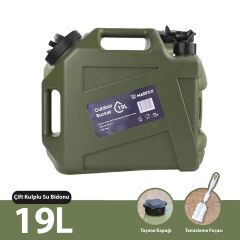 Madfox Galon Air PE Musluklu Su Bidonu 19 Litre GREEN