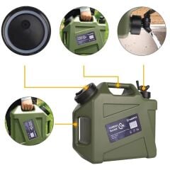 Madfox Galon Air PE Musluklu Su Bidonu 19 Litre GREEN