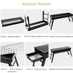 Madfox Cookout Portatif Katlanır BBQ Mangal BLACK