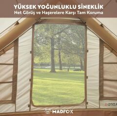 Madfox Bigless Glamping Cotton Inflatable Şişme Çadır [ Baca Çıkışlı ]