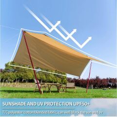 Madfox OEM Tarp 4x3 mt [ Güneş ve Rüzgar Koruma Brandası ]