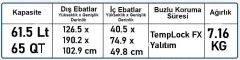 Coleman Convoy Wheeled 65 QT Tekerlekli Soğutucu Buzluk 61.5 Lt