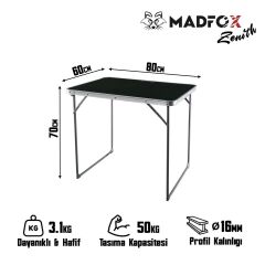 Madfox Zenith Katlanır Kamp Masası SİYAH