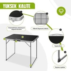 Madfox Zenith Katlanır Kamp Masası SİYAH