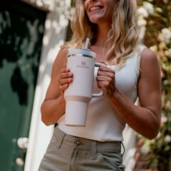 Stanley The Quencher Flowstate Tumbler Pipetli Termos Bardak 1,18L Rose Quartz